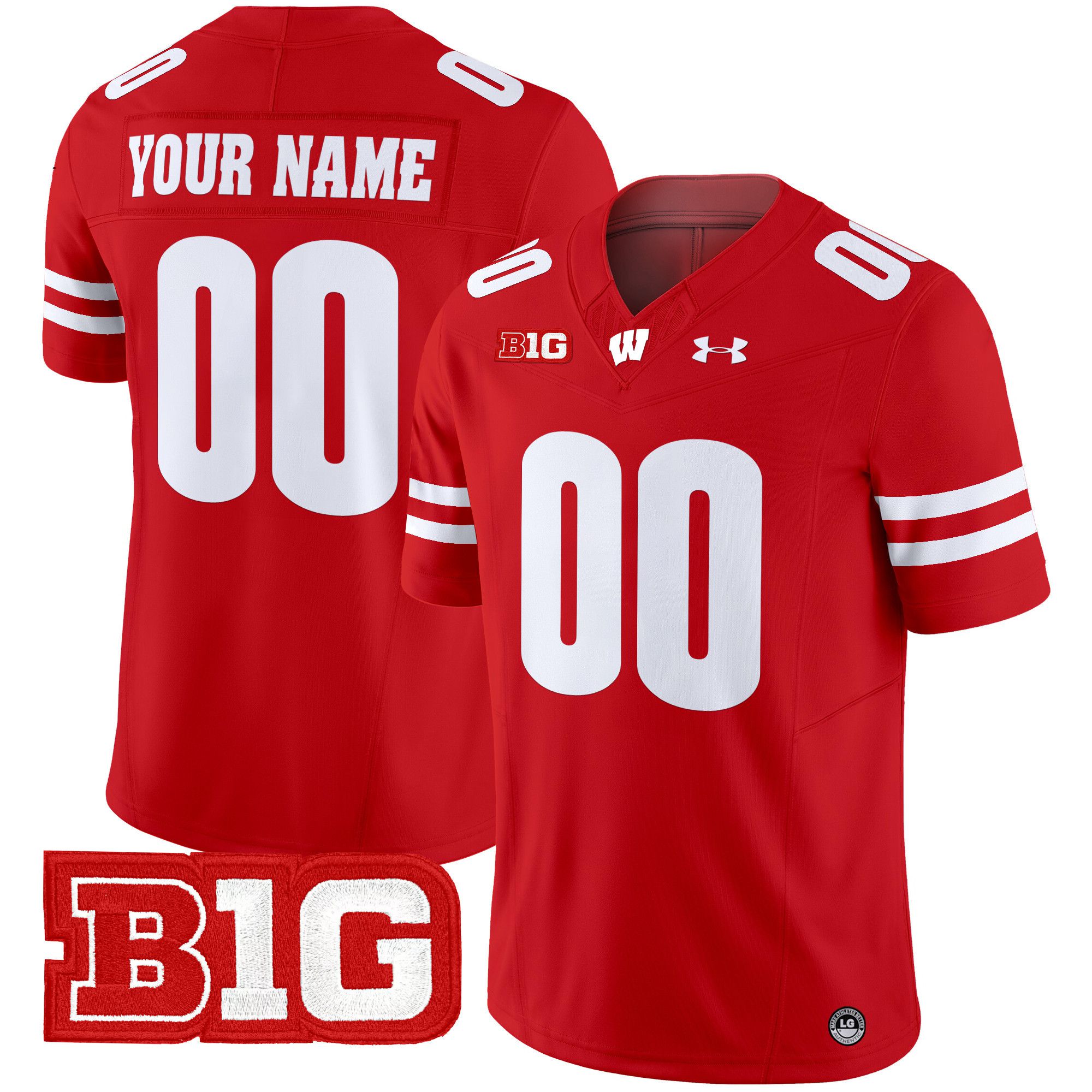 Men Wisconsin Badgers Red 2024 Vapor Limited Custom NCAA Jersey style 1->customized ncaa jersey->Custom Jersey